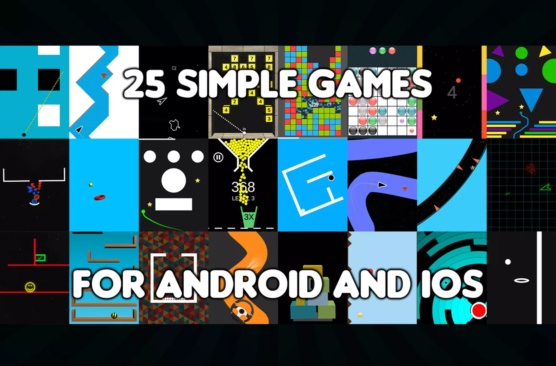 25 screenshots of casual mobile games