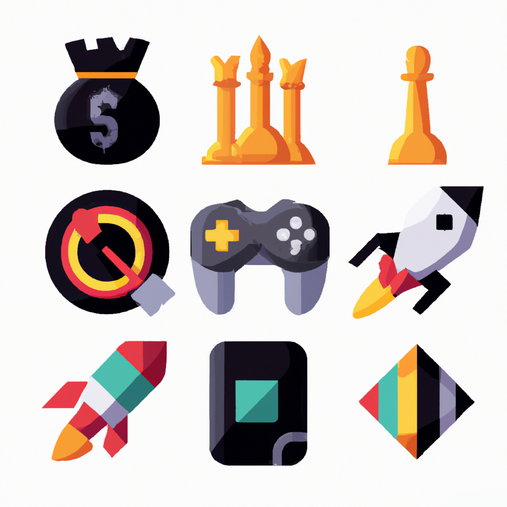 9 icons representing games